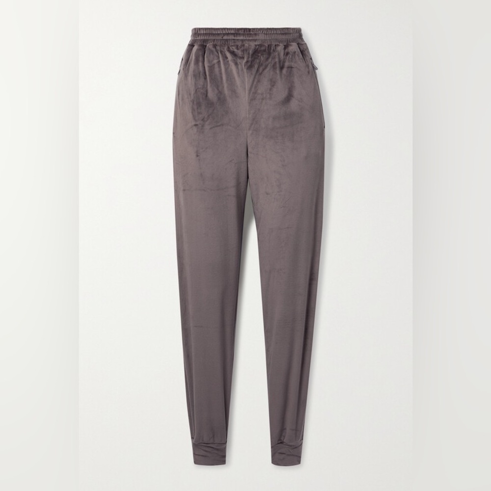 NWT SKIMS Velour Track Pants and Velour Soot Crop Top Set in Amethyst Size 2XL - Picture 3 of 10